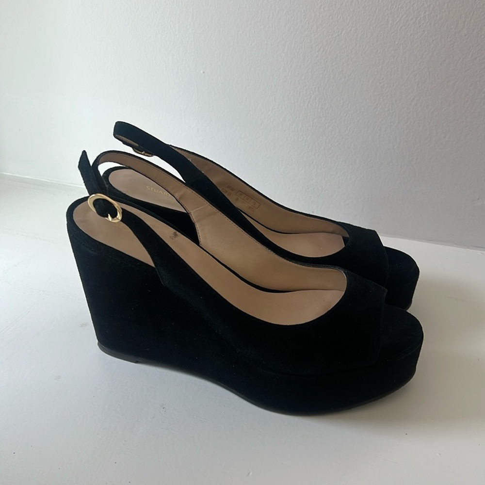 Stuart Weitzman Rinna black suede wedge - Picture 4 of 6